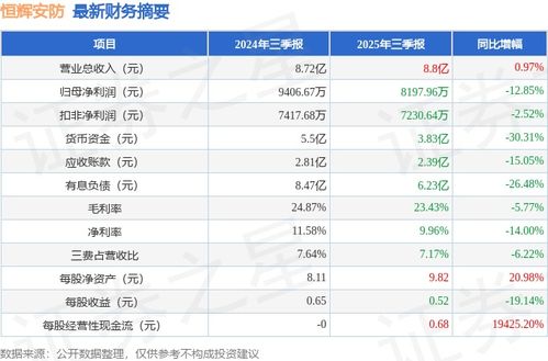 恒輝安防2025年三季報簡析 增收不增利，應收賬款高企，安全評價業務引關注